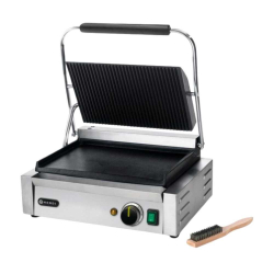   KONTAKT GRILL, 1 zónás, öntöttvas bordázott felület, 2200 W
