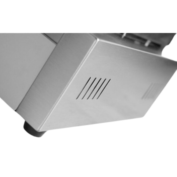 KONTAKT GRILL, 1 zónás, öntöttvas bordázott felület, 2200 W