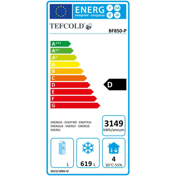 MÉLYHŰTŐSZEKRÉNY Cukrászati, 850 literes, ventilációs