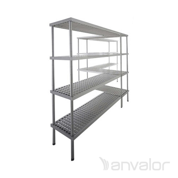 ALUPLAST TÁROLÓ ÁLLVÁNY, perforált, konyhai, 700x400x1600 mm