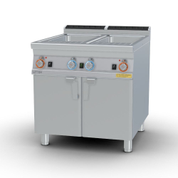   IPARI TÉSZTAFŐZŐ, 900-as, gázüzemű, 2x40 liter, manuális vízfeltöltés, tárolóval
