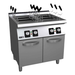   IPARI TÉSZTAFŐZŐ, 700-as, elektromos 2x40 liter, 2 medencés, 6 kosaras