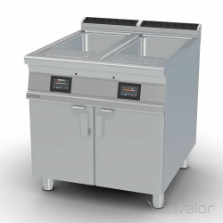   IPARI TÉSZTAFŐZŐ, érintőképernyős, 900-as, elektromos, 2x40 liter, automata vízfeltöltés