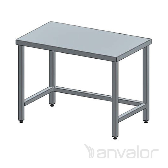 ROZSDAMENTES MUNKAASZTAL, felhajtás és polc nélkül, 190x60x85 cm