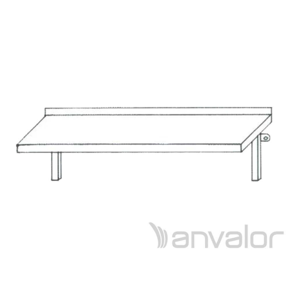 FALI POLC, sima, fix konzolos, 1000x300 mm