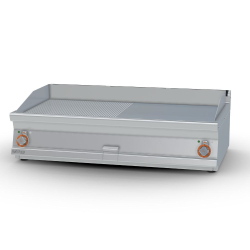   ROSTLAP, elektromos, keménykrómozott, sima és bordázott felületű, asztali, 2 zónás, 14,8 kW