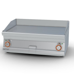   ROSTLAP, elektromos, keménykrómozott, sima felületű, asztali, 2 zónás, 9 kW