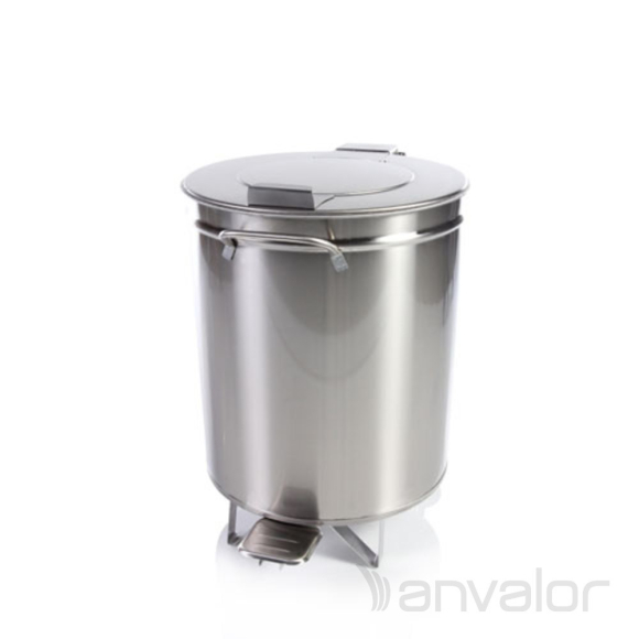 HULLADÉK- ÉS MOSLÉKGYŰJTŐ, fedeles, lábpedállal, 75 l