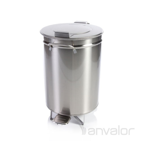 HULLADÉK- ÉS MOSLÉKGYŰJTŐ, fedeles, lábpedállal, 95 l