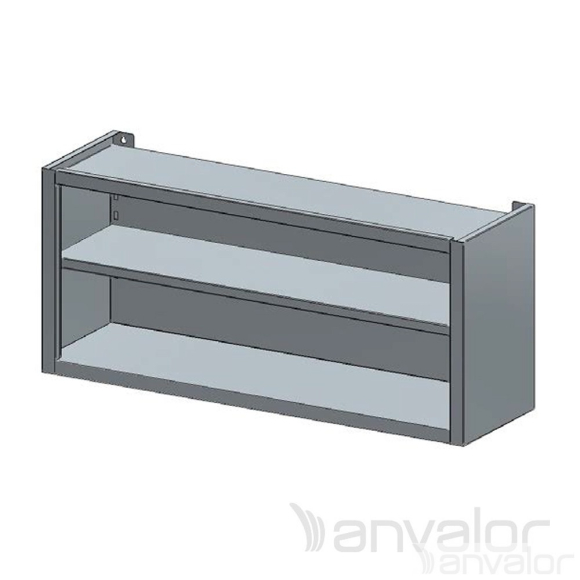 FALI SZEKRÉNY, nyitott, köztes polccal, 600x400x600 mm