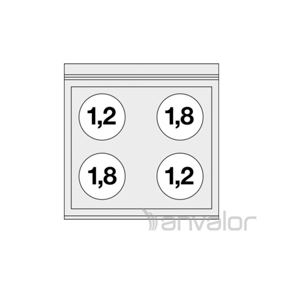 TŰZHELY, asztali, elektromos, 4 zónás, üvegkerámia, 6 kW